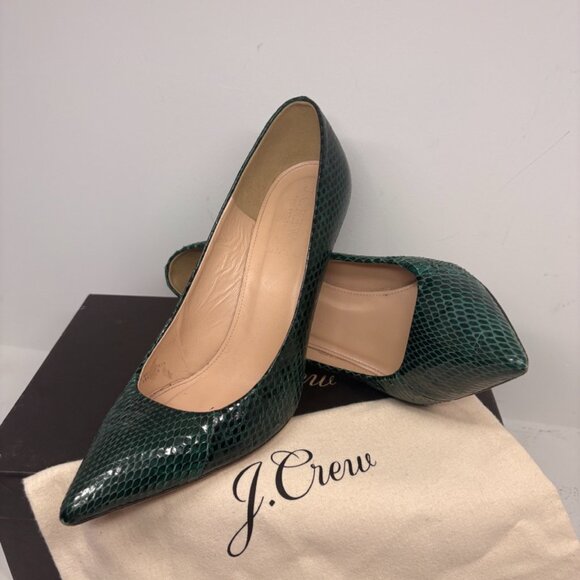 J. Crew Stiletto pumps in lizard-embossed leather - Picture 2 of 4